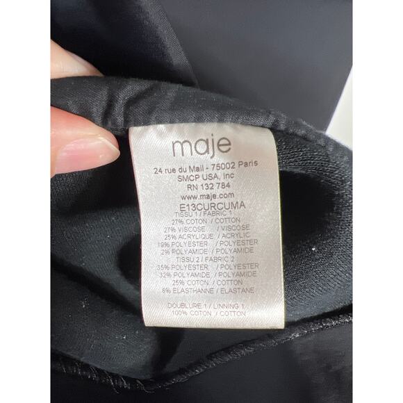 Maje Dress Tweed Jacquard Bandeau Strapless Bodycon Sheath Mini Short - Picture 8 of 10